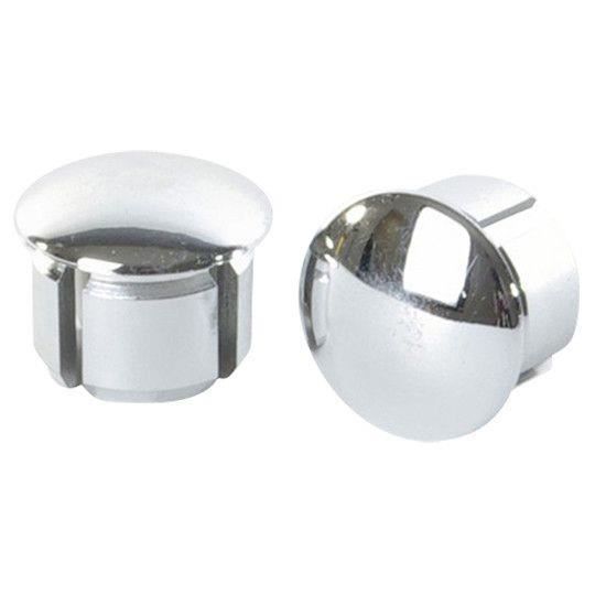 Bouchon guidon route velox a emboiter plastique chrome (pr)