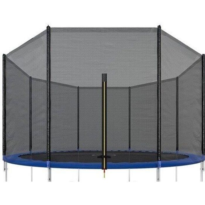 Filet de trampoline - 305 cm - Bordure extérieure - 6 poteaux