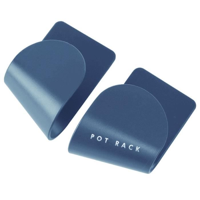 Bleu -2 couvercles de casseroles de cuisine simples,auto adhésifs,sans perforation,étagère de rangement,couvercle de casserole,