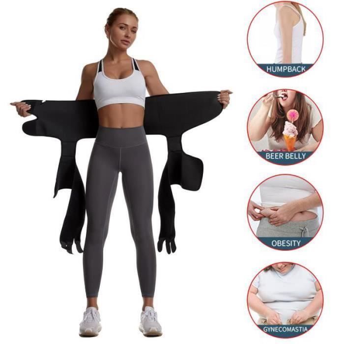 RD19773-LETOUCH Waist Trainer Leg Shaper Thigh Trimmer Butt Lifting Leg Compress Slimming Belt-XL