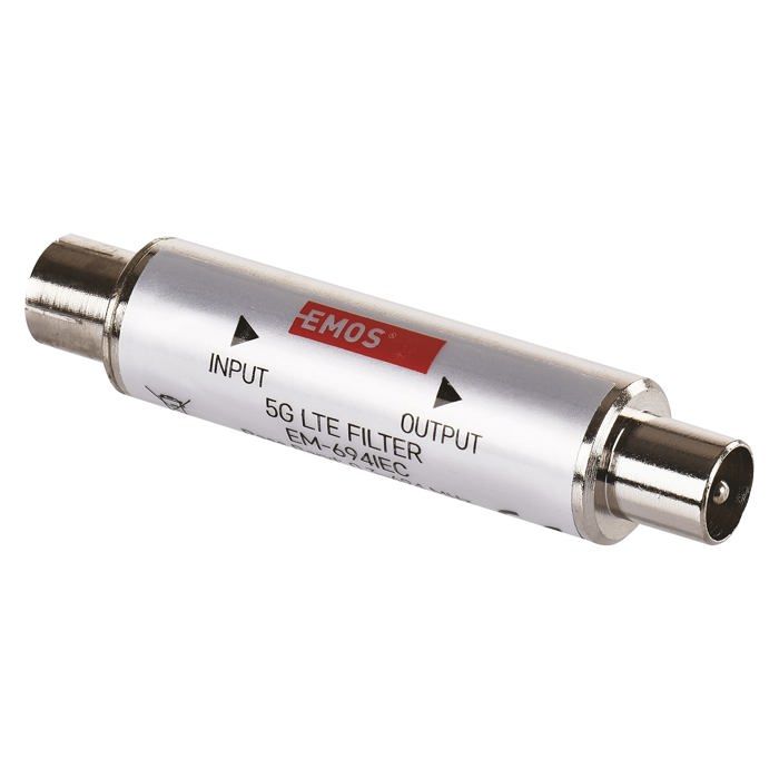 Filtre 5G LTE - EMOS - J5712 - Bloque signaux > 694 MHz - IP20 - Coaxial Argent