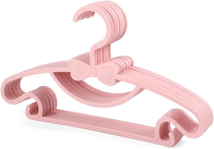 PRETYZOOM Lot De 10 Cintres Antidérapants Rose Pour Enfants Et Bébé - Acier Inoxydable