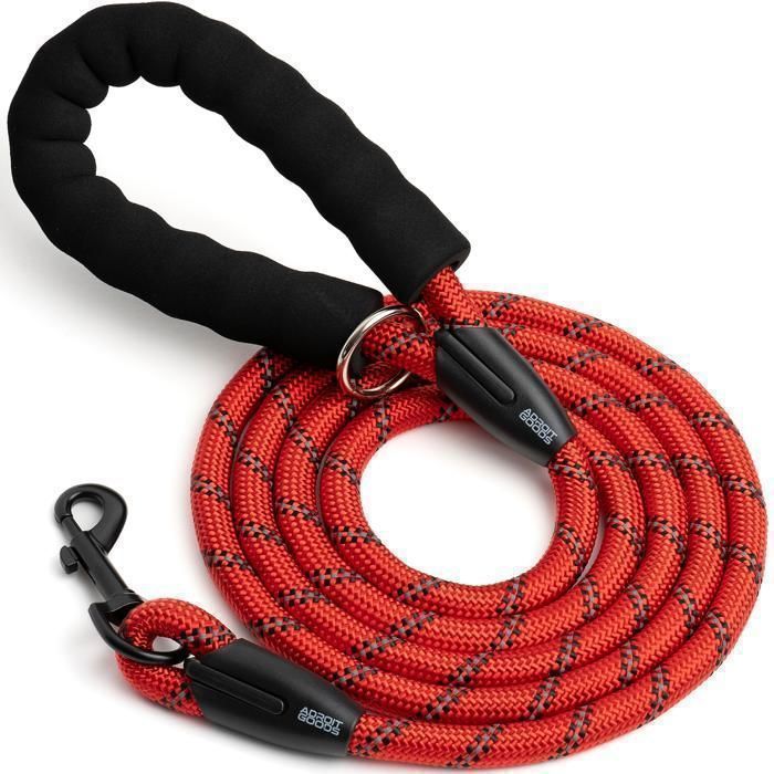 Comparer les prix de AdroitGoods Laisse pour chien - 200 cm - Laisse pour chien - Ligne de course - Réfléchissante - Rouge - Laisse longue chien