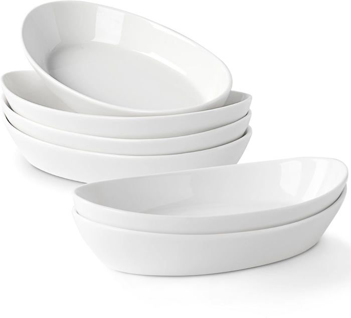 Lot De 4 Plats à Gratin En Céramique Carrés - Avec Poignées - Idéal Pour Four, Lasagnes, Tiramisu - Style Rustique - 3
