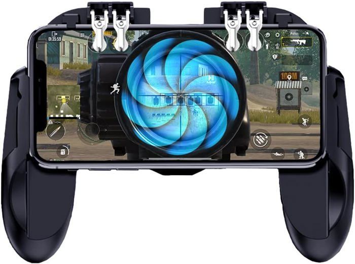 Manette De Jeu Mobile L1R1 Avec Joystick – Pour IPhone Et Android, Jouer à PUBG, COD, Etc., Noire, Générique
