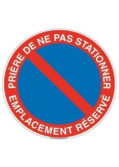 Cartello Divieto Di Sosta – Riservato Disabili, 230 Mm, In Alluminio Dibond 3 Mm, Stampa Digitale, Prodotto Francese - 4