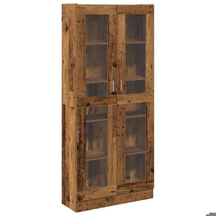 (33810)Bibliothèque CHIC Buffet haut vieux bois 82 5x30 5x185 cm bois dingénierie FR