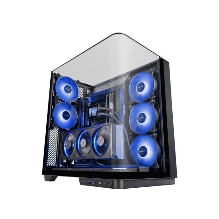 Mars Gaming Mc-Infinio ATX incurvé en verre trempé, 2 ventilateurs 120 mm, USB-C Noir - vue 4