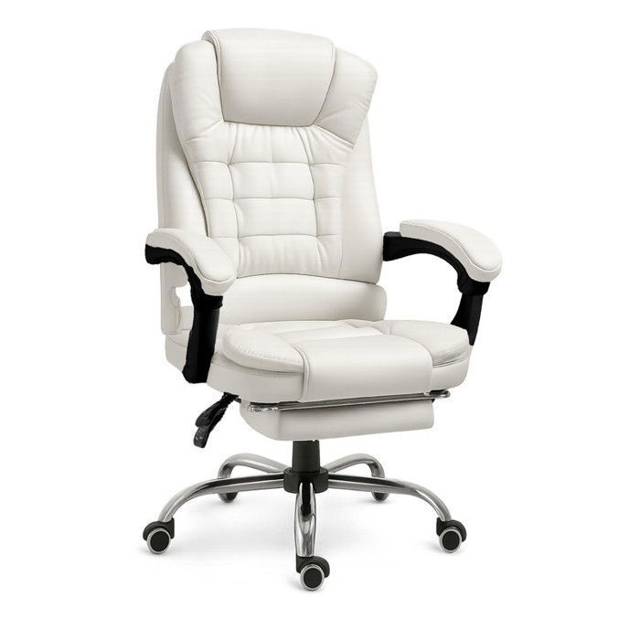 Chaise de bureau ergonomique avec repose-pieds – Fauteuil relax inclinable