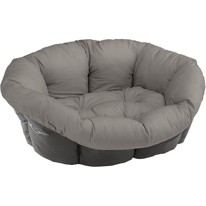 Ferplast Sofa 2 Cotton Cushion for Dog and Cat Bed Replacement for Plastic Basket Washable 52 x 39 x H 21 cm Taupe CANAPE