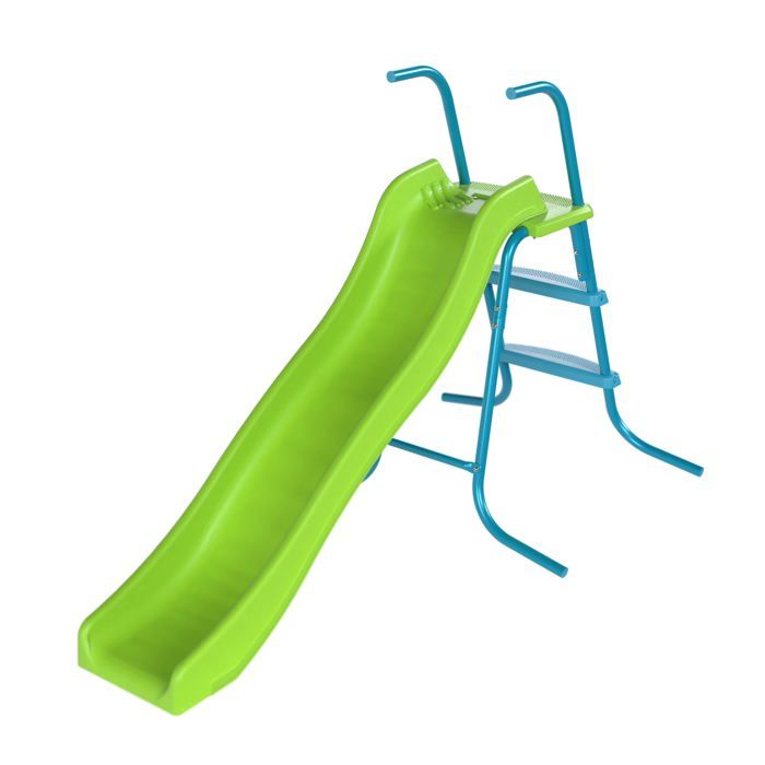 Toboggan 3 marches en métal 175 cm vert