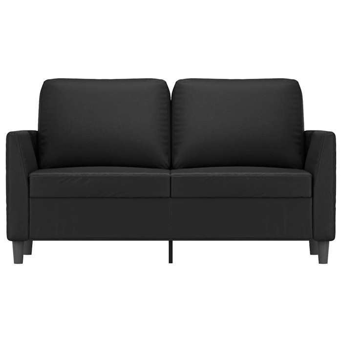 Canapé à 2 places - NANAS - Sofa-2 PERSONNES - Loveseat - Noir 120cm Similicuir C1226227