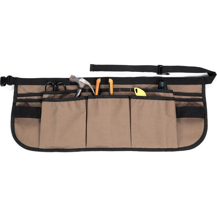 Ceinture outils jardin 13 poches - oxford 600D imperméable marron
