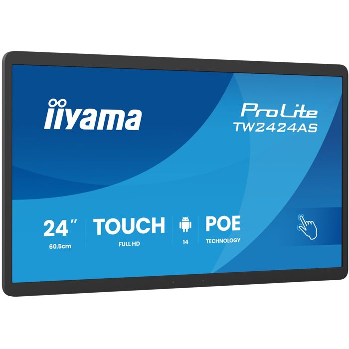 iiyama TW2424AS B3P Écran d'affichage dynamique Écran plat interactif 23.8 Wifi 450 cdm² Full HD Écran tactile Intégré dans le processeur Android 247 - vue 3