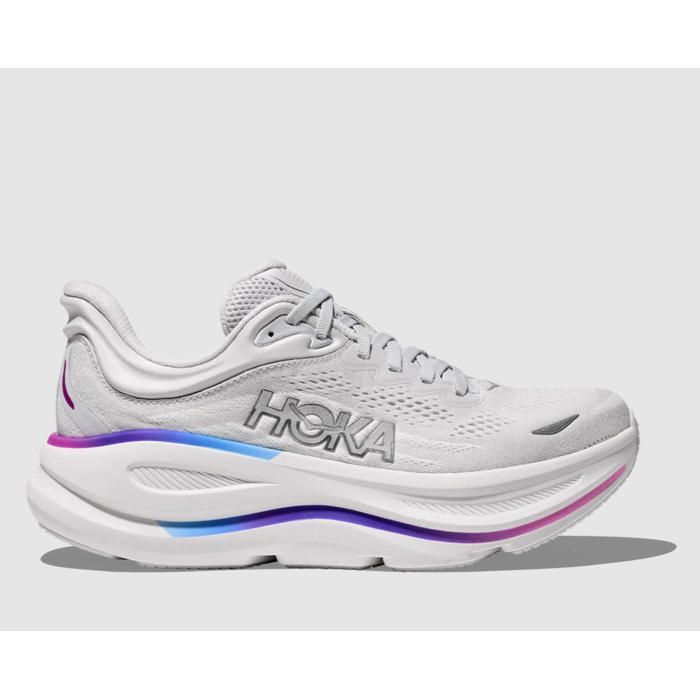 Hoka Bondi 9 Chaussures de running pour femme - Gris cosmique / Blanc Hoka Bondi 9 Chaussures de running pour femme - Gris cosmique / Blanc