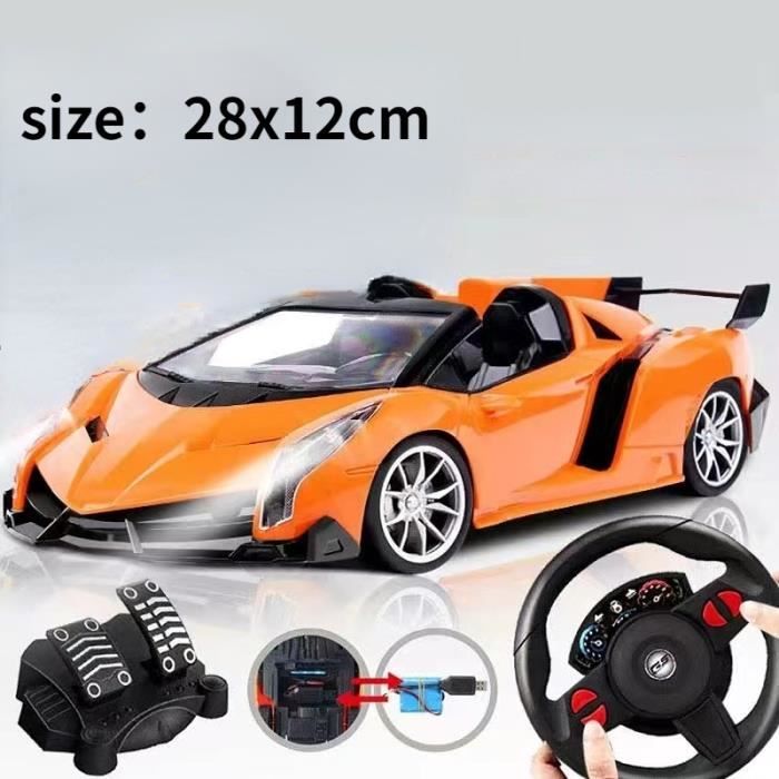 Payant 8-Voiture radiocommand?�e RC ?� 4 canaux avec lumi?�re LED pour enfant, v?�hicule de sport ?� 