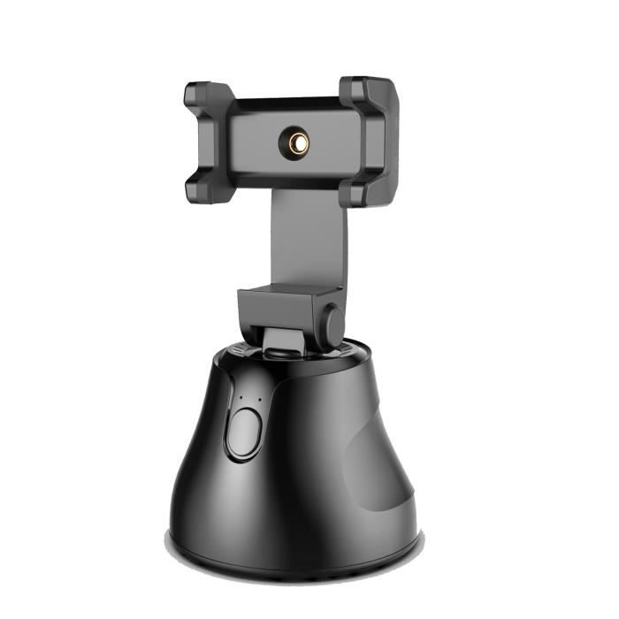 La couleur noire Caméra Intelligente Pour Suivi de Visage, Perche de Selfie, Rotation à 360 °, Support de Sui