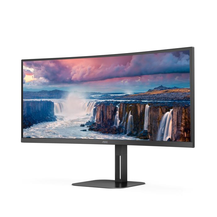 Écran - AOC - CU34V5C-BK - 3440 x 1440 px - Incurvé - HDMI - Haut-parleurs intégrés