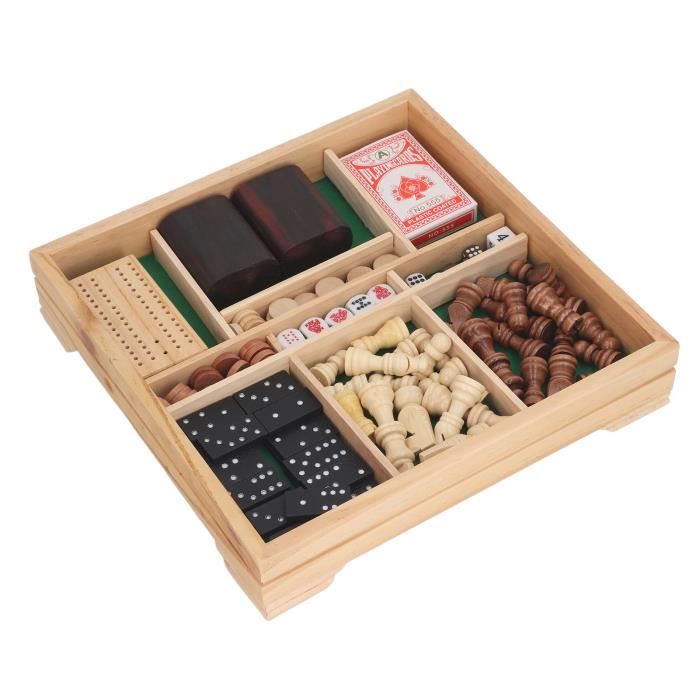 Jeu D'échecs Et De Dames Magnétiques En Bois De Noyer - 2 En 1 Avec Tiroir De Rangement Et Pièces En Feutre | Idéal Famille, Voyage, Bureau
