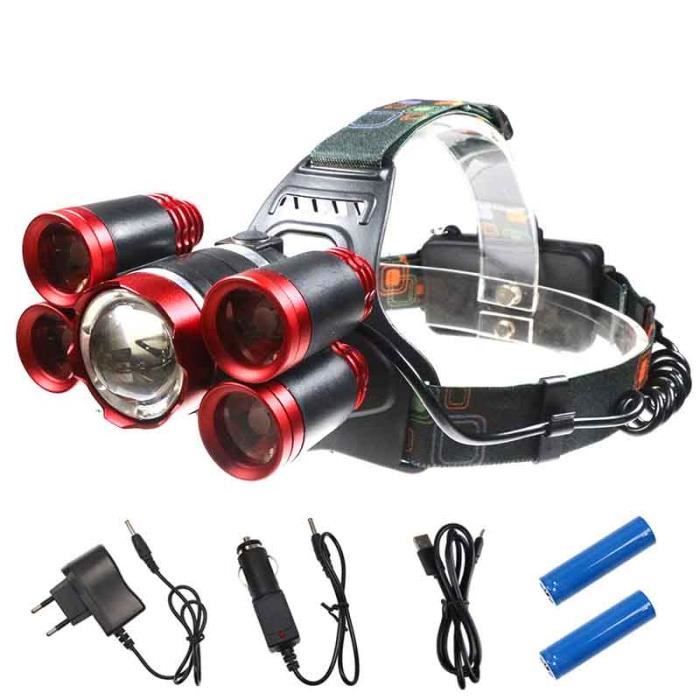 Lampe Frontale Puissante Avec 5 Led De 1500 Lumens Sgodde Lampe