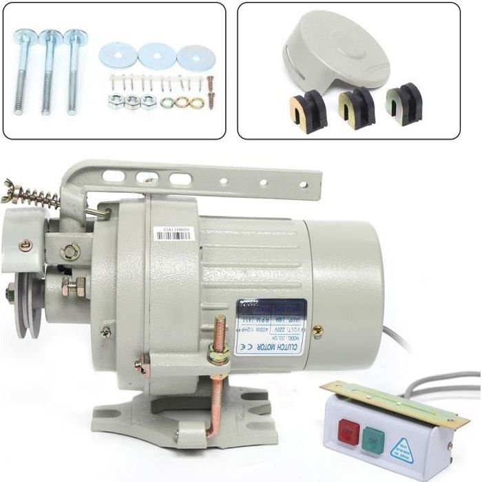 400W 220V Moteur dembrayage de couture industrielle prise européenne