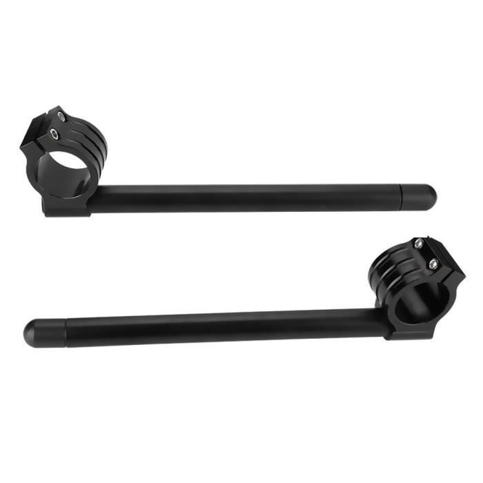 Guidons Moto Custom En Aluminium 22mm - Noir Avec Barre De Renfort - Pour ATV Et Custom