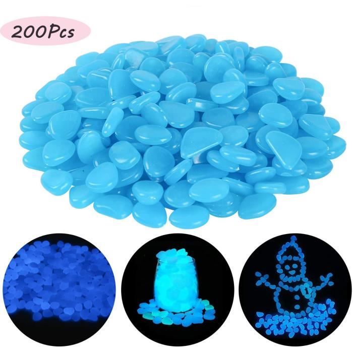 300 Pierres Lumineuses Pour Décorations - Cailloux Fluorescents Pour Jardin, Aquarium, Allées