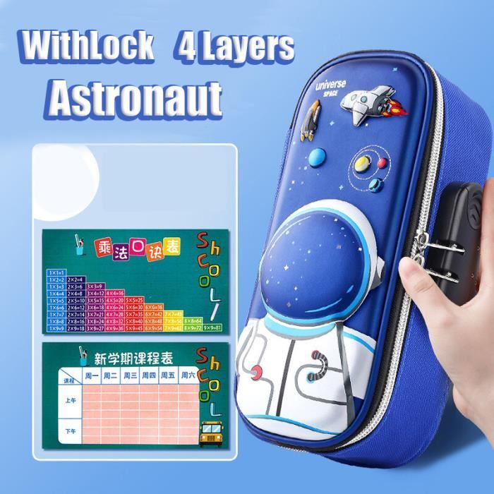 Trousse à Crayons Grande Capacité 3D - 21x10 Cm - Motif Dessin Animé - Pour école, Bureau, Voyage