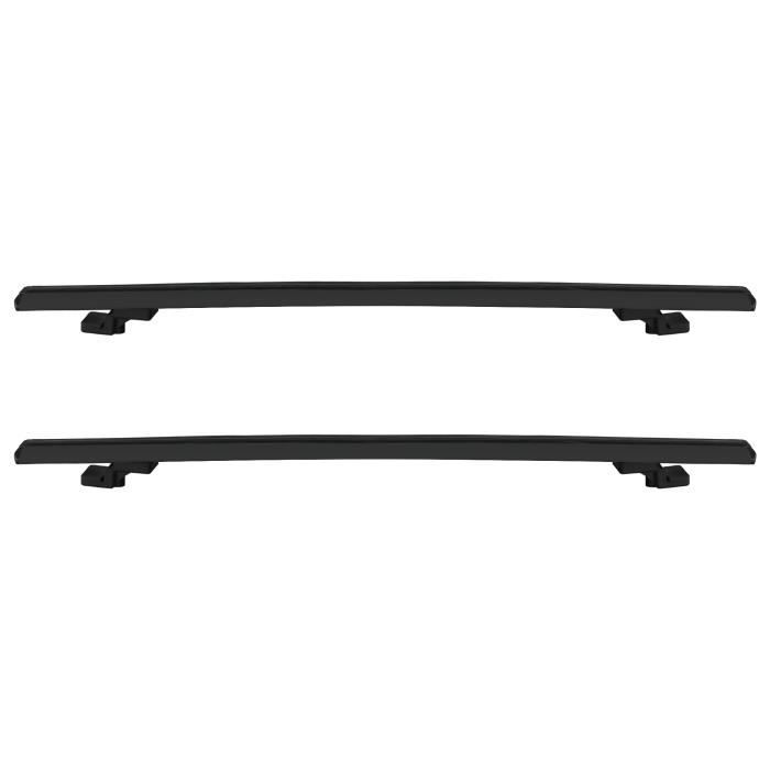 Barres De Toit Universelles 140 Cm Aluminium Noir - Pour Rails Surélevés, Charge Max 75 Kg, Garantie 2 Ans