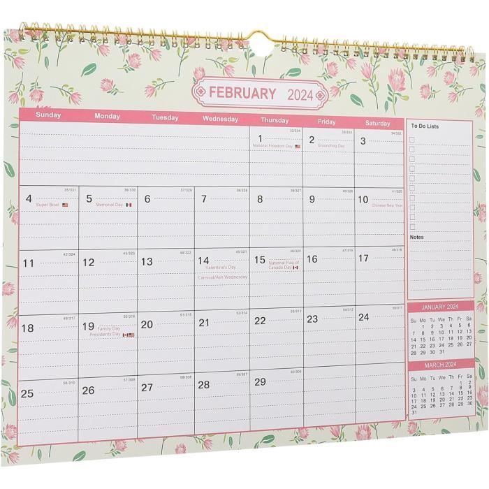 Calendrier Mural 20242025 Janvier 2024Juin 2025 Calendrier De Compte