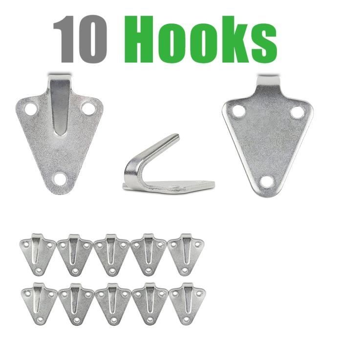 20 Crochets Filet Remorque + 60 Vis - Galvanisés - Fixation Bâche, Filets - Pour Bateaux, Remorques
