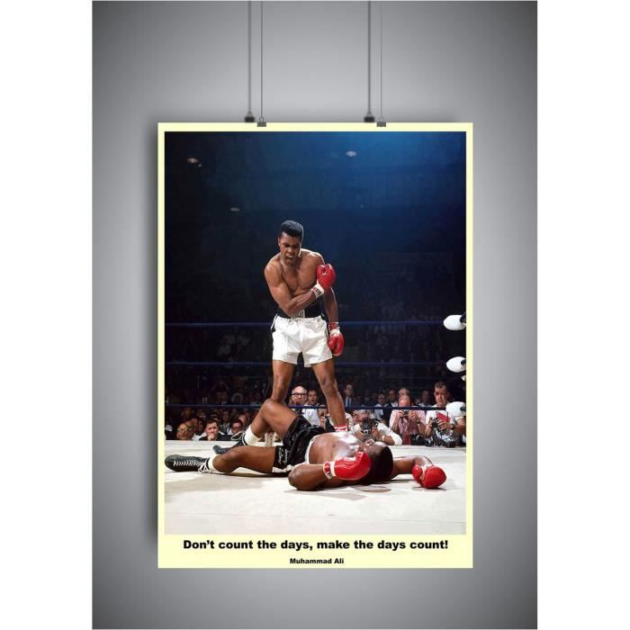 Poster Mohamed Ali Citation Couleur Motivation Wall Art 21x29 7cm Cdiscount