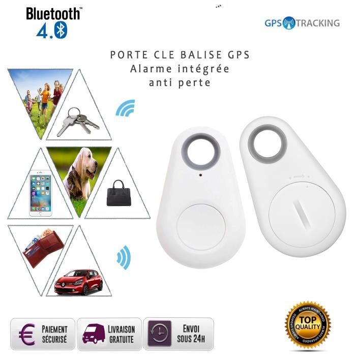 Tracker GPS Anti-Perte Pour Chien, Chat, Clés - Localisateur Bluetooth, Alarme, Application Smartphone