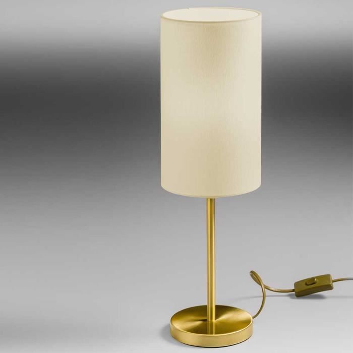 Honsel Lampe de table Foro 1-flg céramique Parapluie Beige Interrupteur Lampe de chevet