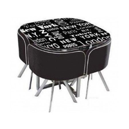 Table A Manger New York 4 Chaises Achat Vente Table A Manger Complete Table A Manger 4 Chaises Cdiscount