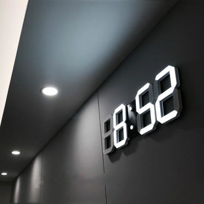 Couleur : Noir , taille : 30cm 12 inches Horloge murale minimaliste moderne Horloge cr/éative de personnalit/é dhorloge de mode de mode Horloge silencieuse de quartz