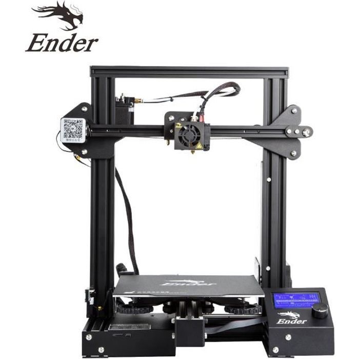 Extracteur de kit MK-10 de bricolage d'imprimante 3D de haute précision de  Creality 3D Ender-3 avec la fonction d'impression de reprise de support de  lit chauffant taille d'impression 220