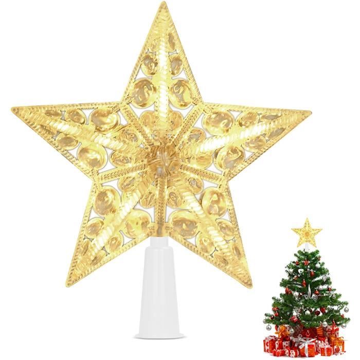 Étoile de Sapin de Noël,Noël LED Arbre Topper Lumière,Etoile Sapin Noel