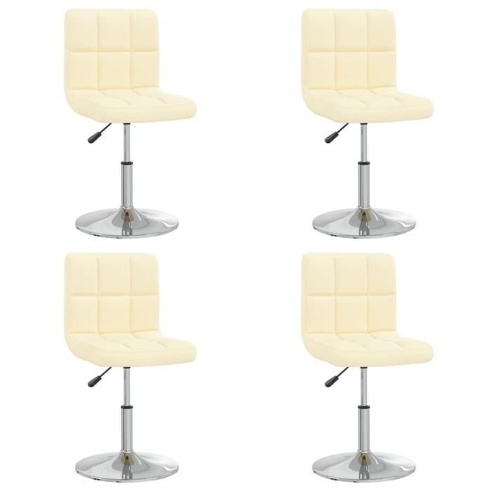 pop - market chaises de salle à manger 4 pcs crème similicuir,haut de gamme ®uvdpxx®