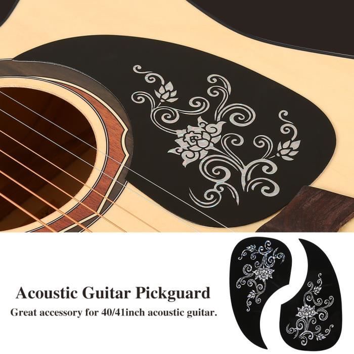 2pcs autocollant de garde Pickguard en forme de virgule pour guitare  acoustique (vigne argentée) - Cdiscount Instruments de musique