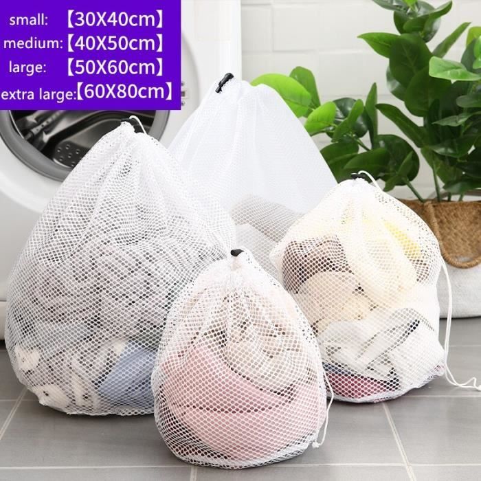 Sacs à Linge TAOPE 2 Pack - Filet Lavage Réutilisable 50x60cm - Protection Soutien-Gorge, Lingerie