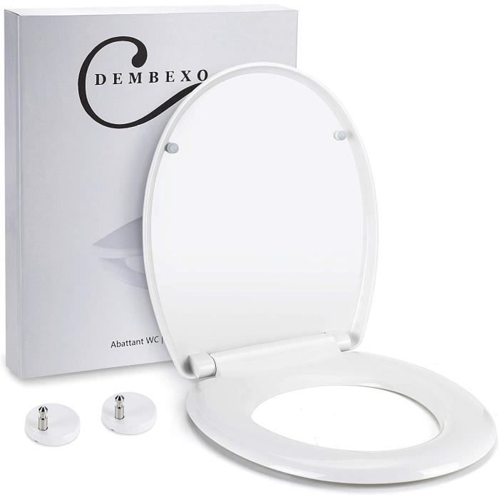 Abattant wc avec frein de chute - lunette de toilette clipsable - fermeture  en douceur - système antidérapant - démontage en un cl - Cdiscount Bricolage