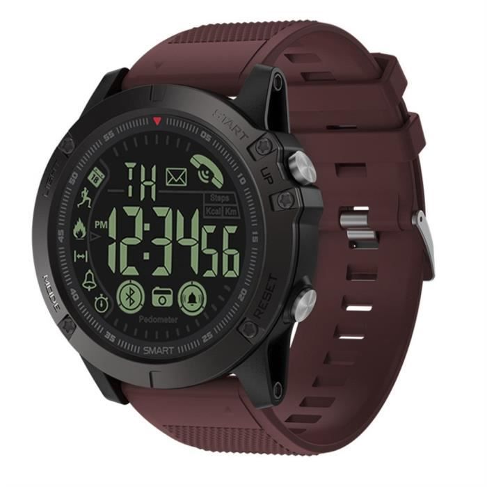 Montre connectee Derniere 2019 T1 Tact qualite militaire Super dur etanche montre intelligente mode multifonction Sport Type Red Cdiscount Telephonie