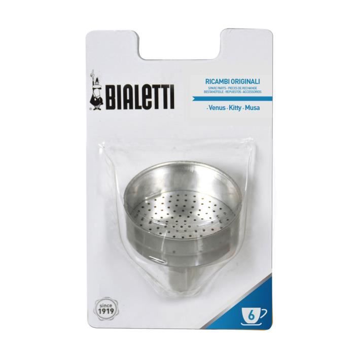 Filtre entonnoir de rechange pour cafetière italienne 6 tasses BIALETTI Venus Musa Kitty Inox