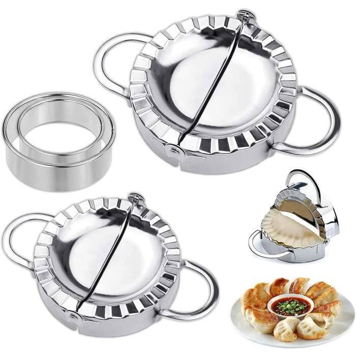 Moule à Ravioli En Acier Inoxydable - Kit 4 Pièces Avec Emporte-pièce - Pour Raviolis, Dumplings, Tartes