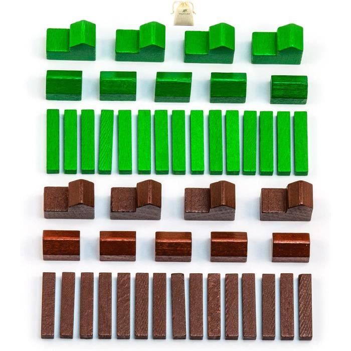 Pions En Bois Pour Jeux De Société, Figurines De Jeu Colorées