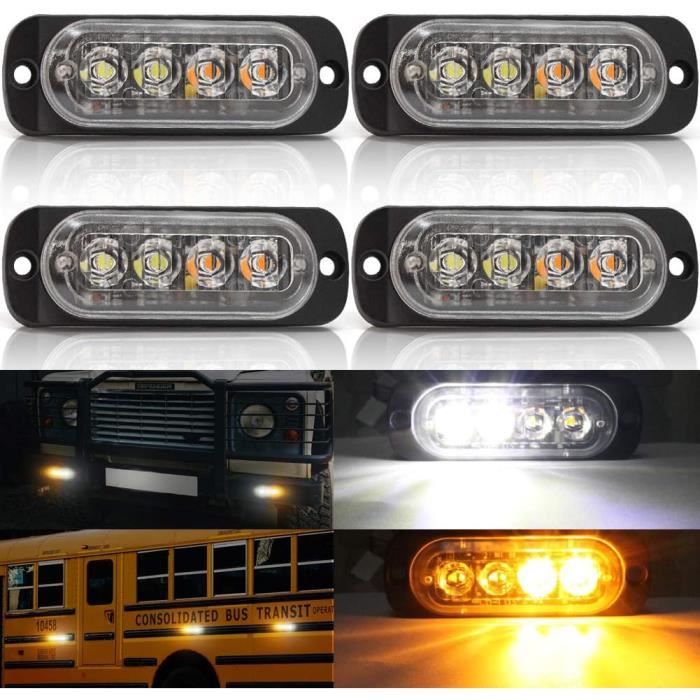 Feux Stroboscopiques LED Verts D'urgence - Support Magnétique - 8 Modes Clignotants