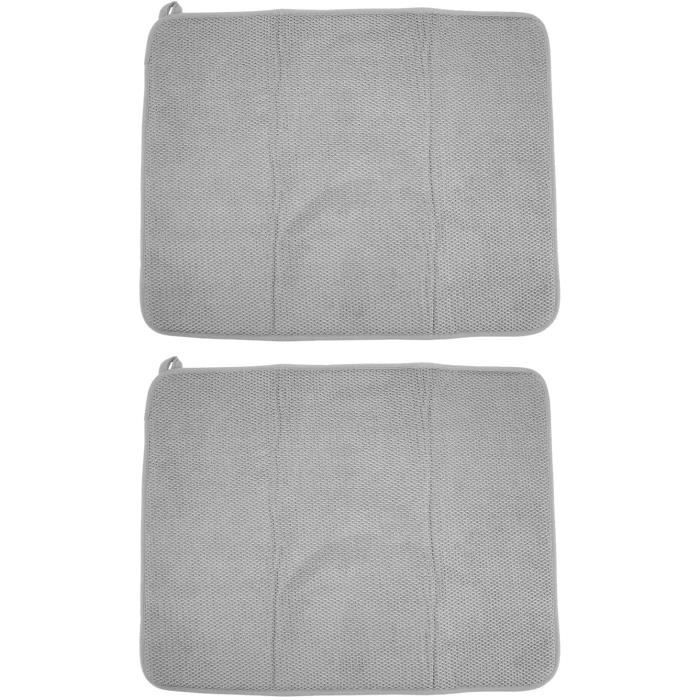 Tapis D'égouttement Silicone 40x30 Cm - Noir, Pliable, Pour évier Et Plan De Travail Cuisine