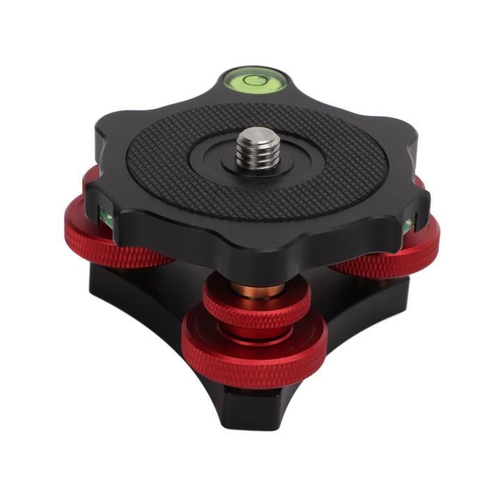 Niveau à Bulle Tri-Axe LP‑64 Pour Trépied - Réglage ±5° - Aluminium Anodisé - Compatible 3/8"