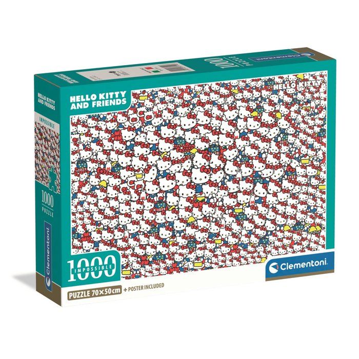 Puzzle 1000 pièces : Impossible Hello Kitty Clementoni Puzzles - vue 3